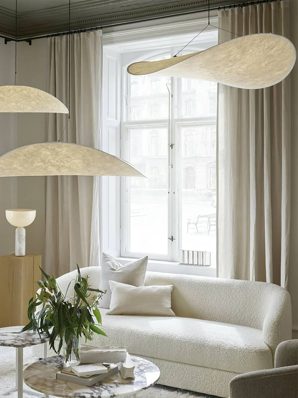Sereca Carta Vetro Fibra Lampada a Sospensione