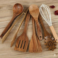 Set di Utensili da Cucina in Legno 7 Pezzi