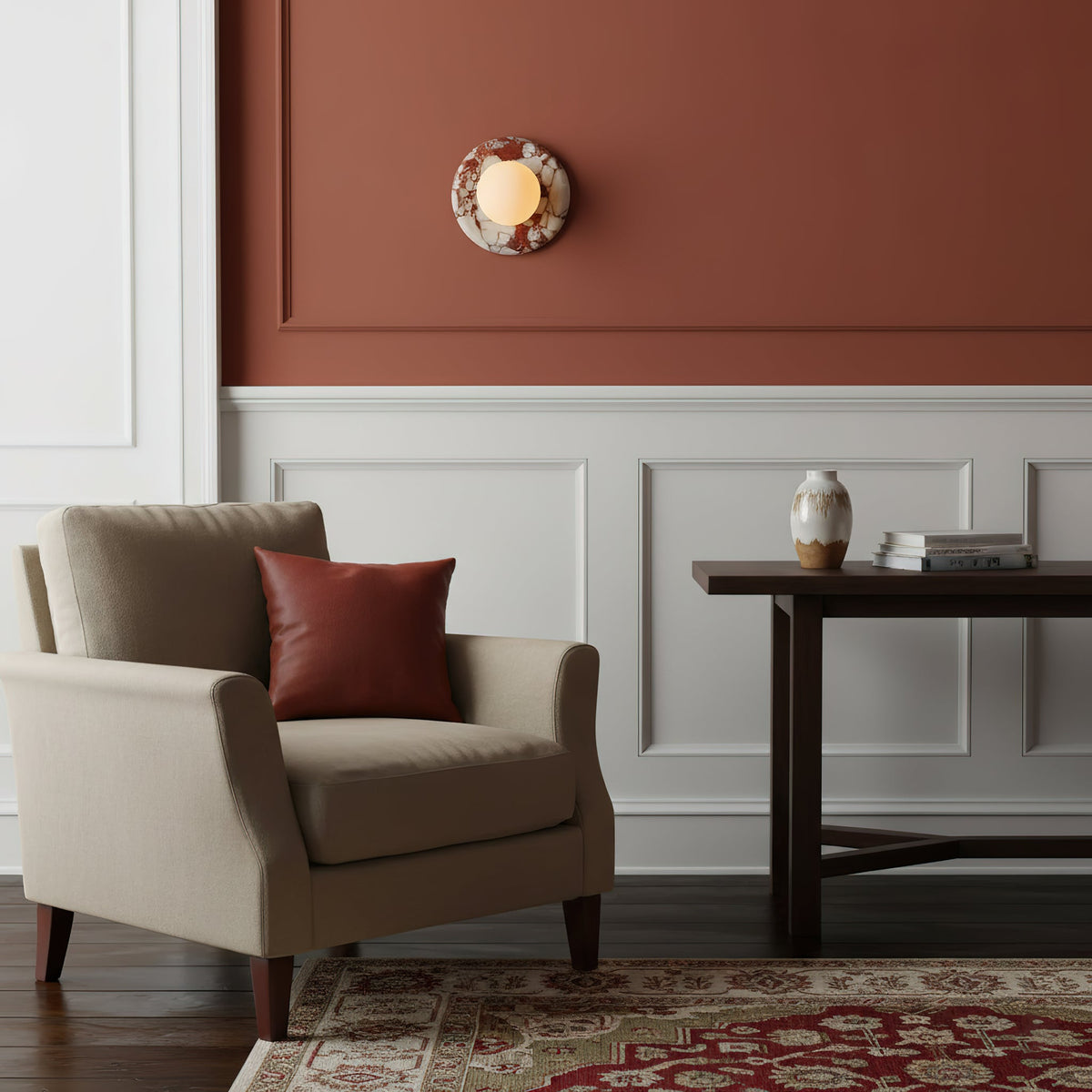 Applique in Marmo Rosso Orli