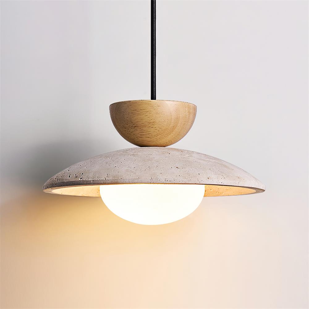 Lampade a sospensione Cleo in Travertino