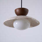 Lampade a sospensione Cleo in Travertino