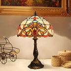 Lampada da tavolo barocca – Artigianale con vetro colorato | Illuminazione decorativa per la tua casa e il tuo ufficio