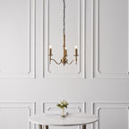 Lampadario Stanford 3 Luci Finitura Ottone Antico
