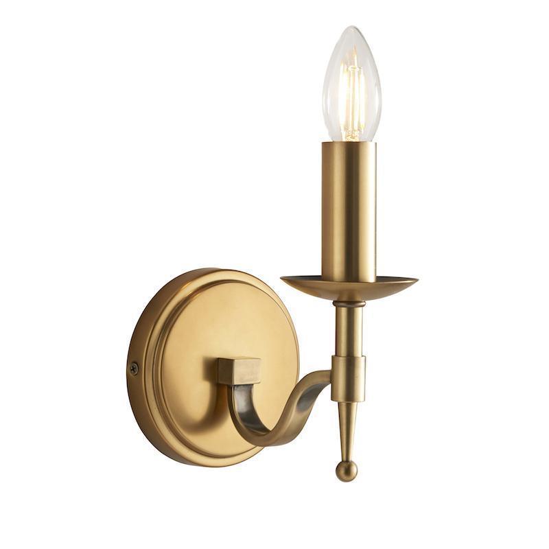 Interiors 1900 Stanford Applique da Parete in Ottone Antico