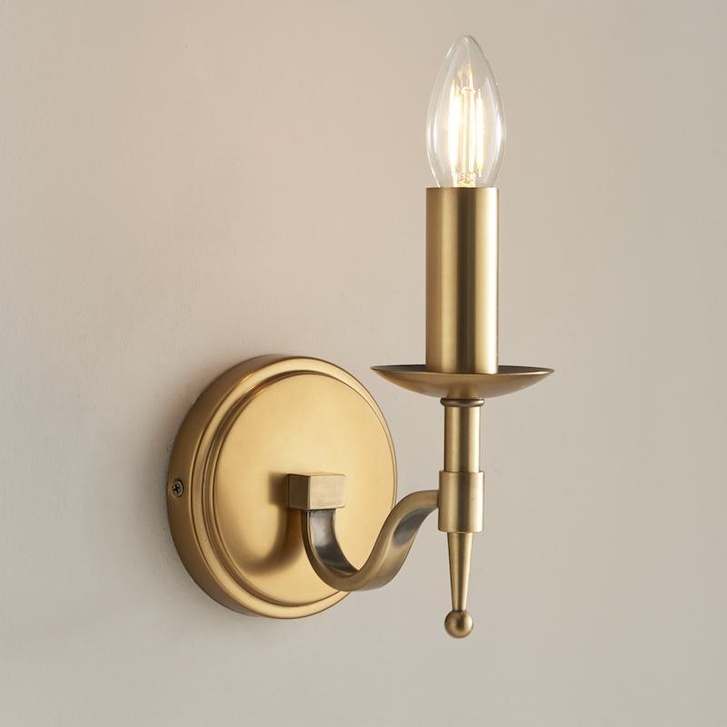 Interiors 1900 Stanford Applique da Parete in Ottone Antico