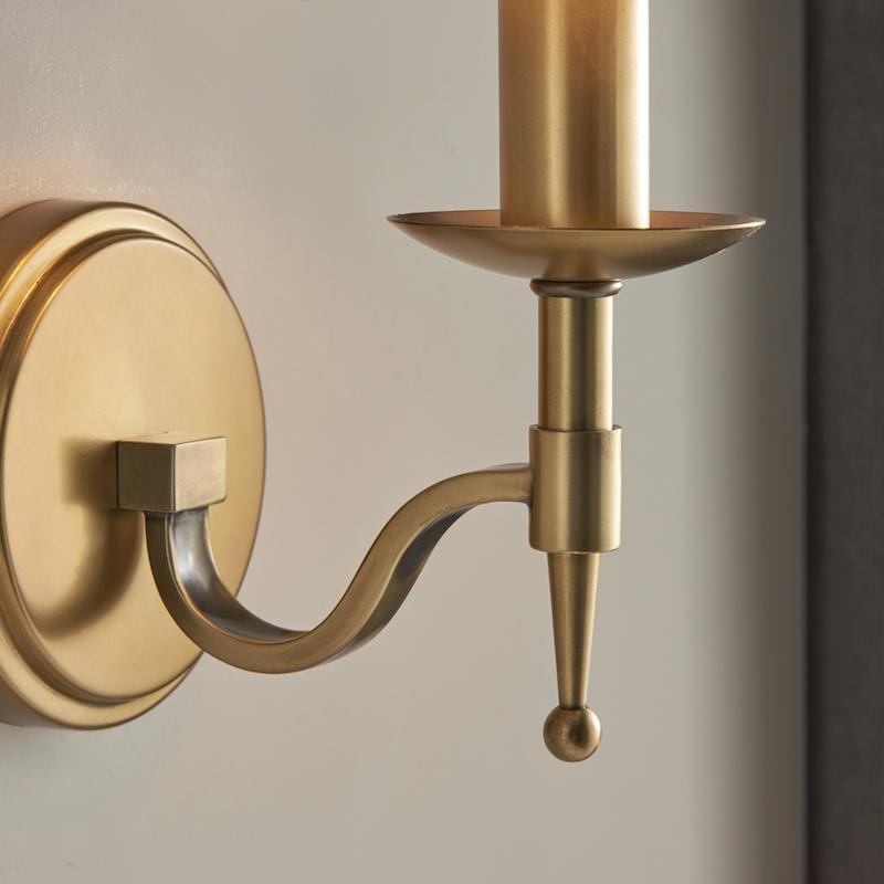 Interiors 1900 Stanford Applique da Parete in Ottone Antico