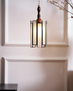 Lampada a sospensione in vetro colorato Tiffany