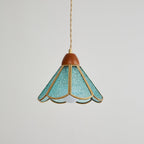 Lampada a sospensione in vetro colorato Tiffany