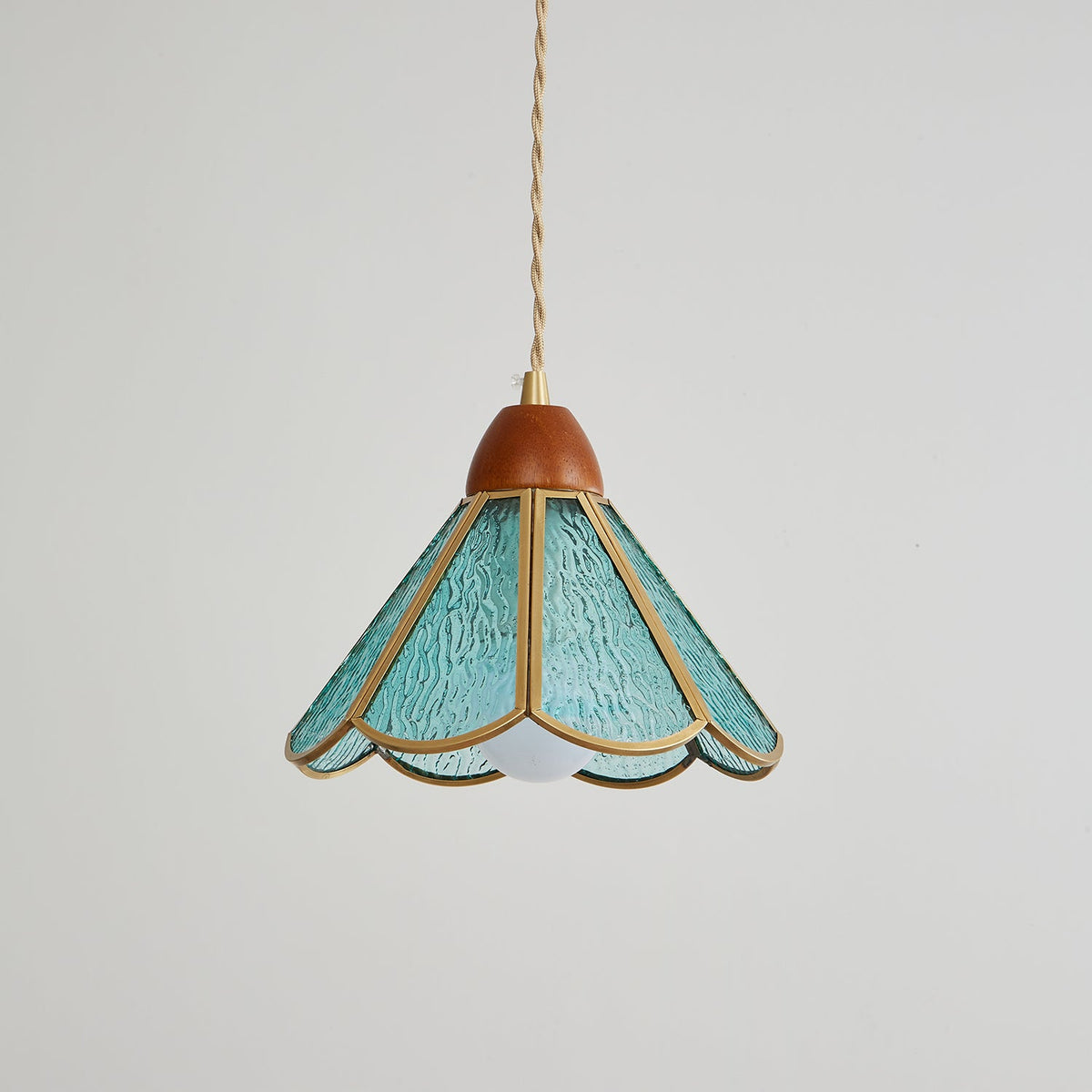 Lampada a sospensione in vetro colorato Tiffany