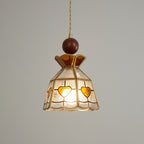 Lampada a sospensione in vetro colorato Tiffany