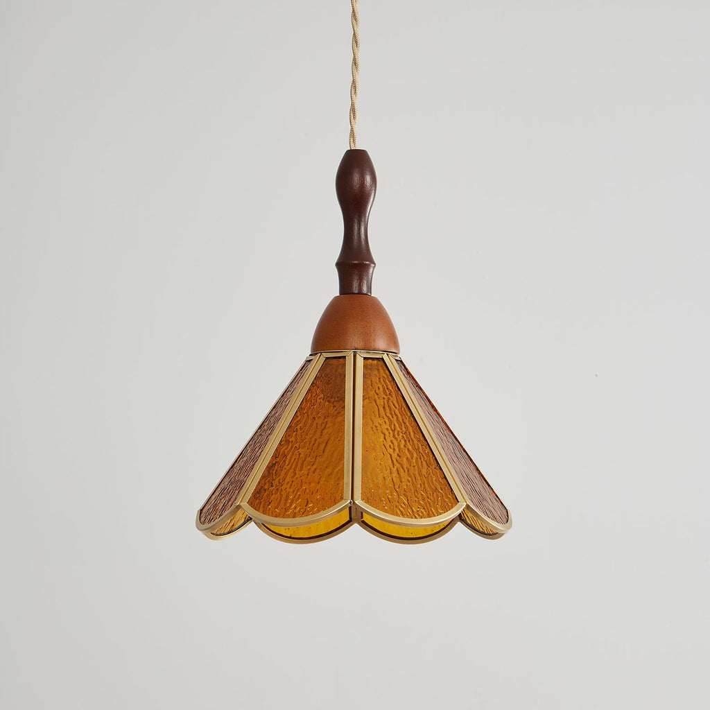 Lampada a sospensione in vetro colorato Tiffany