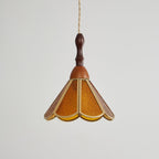 Lampada a sospensione in vetro colorato Tiffany