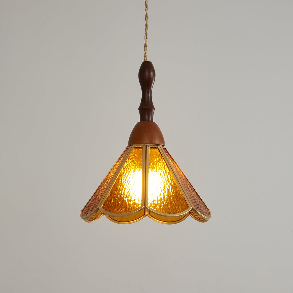 Lampada a sospensione in vetro colorato Tiffany