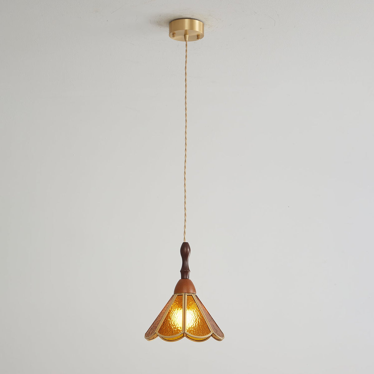 Lampada a sospensione in vetro colorato Tiffany