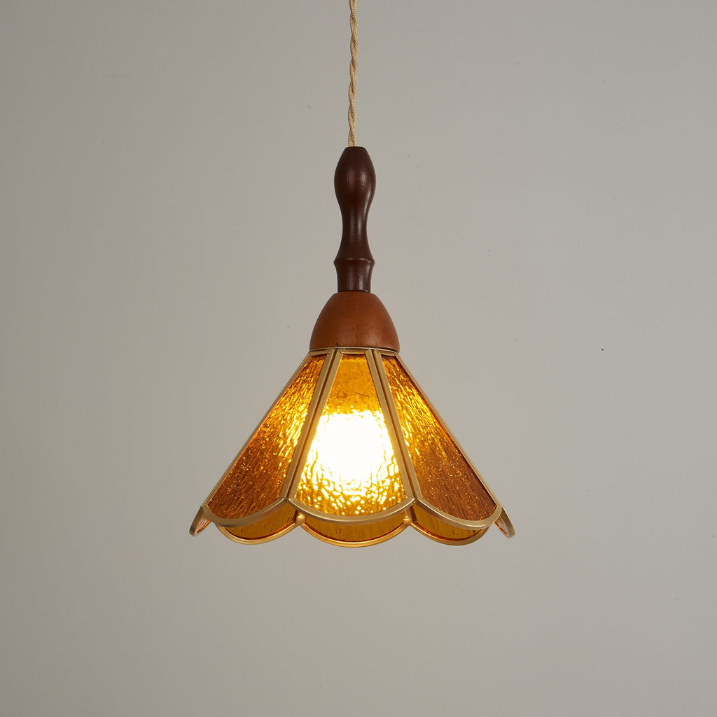 Lampada a sospensione in vetro colorato Tiffany