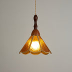 Lampada a sospensione in vetro colorato Tiffany