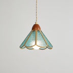 Lampada a sospensione in vetro colorato Tiffany