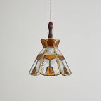 Lampada a sospensione in vetro colorato Tiffany