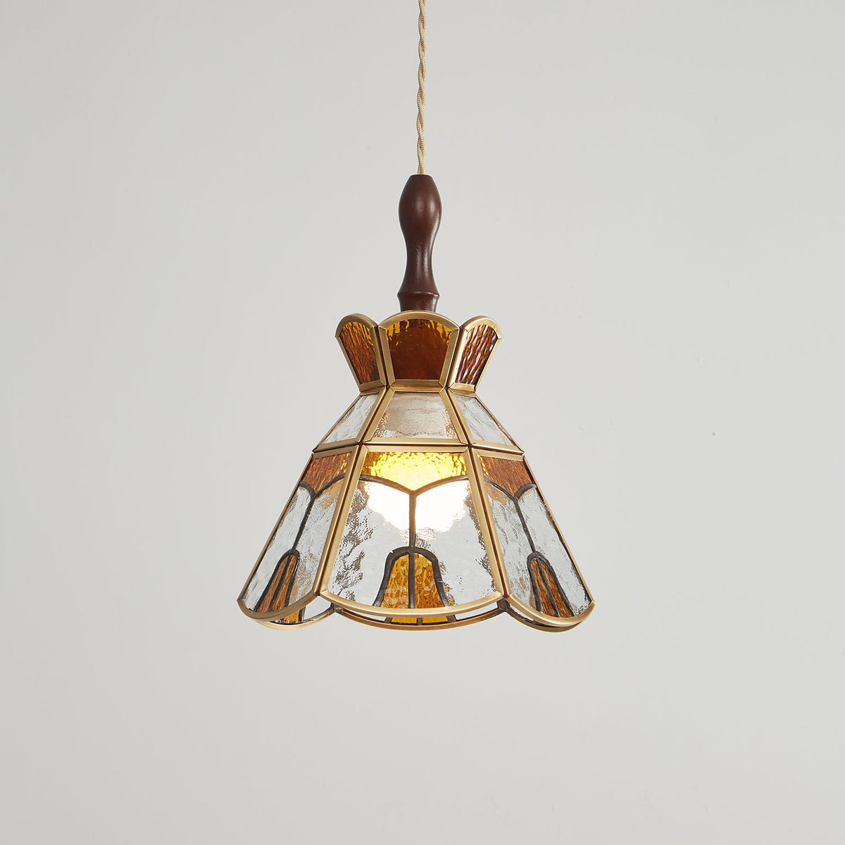 Lampada a sospensione in vetro colorato Tiffany