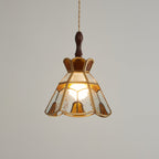 Lampada a sospensione in vetro colorato Tiffany