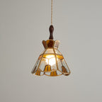 Lampada a sospensione in vetro colorato Tiffany