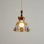 Lampada a sospensione in vetro colorato Tiffany