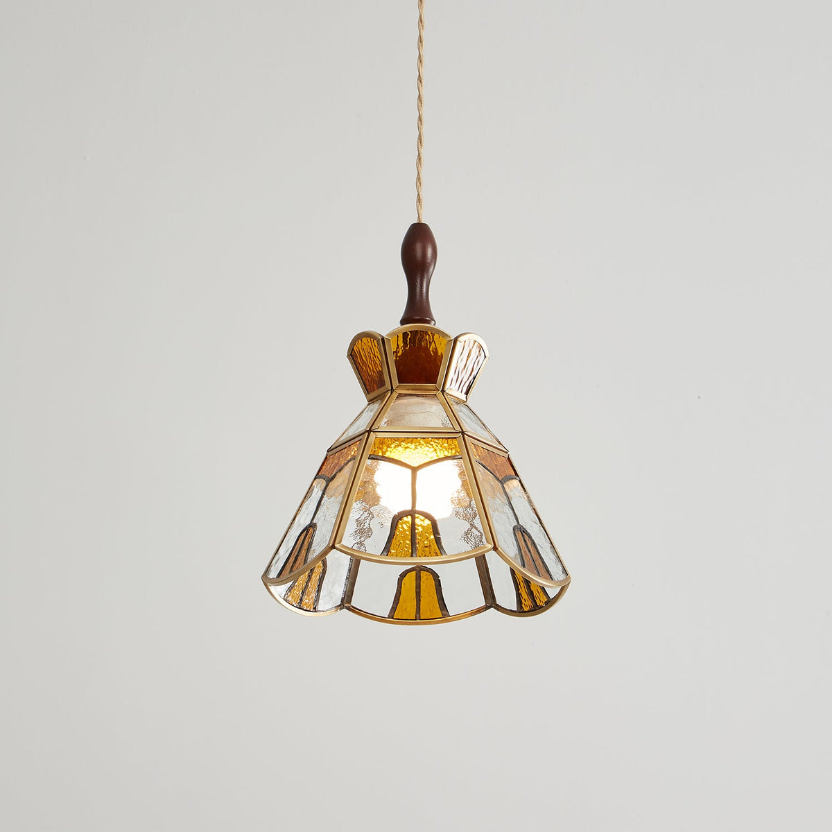 Lampada a sospensione in vetro colorato Tiffany