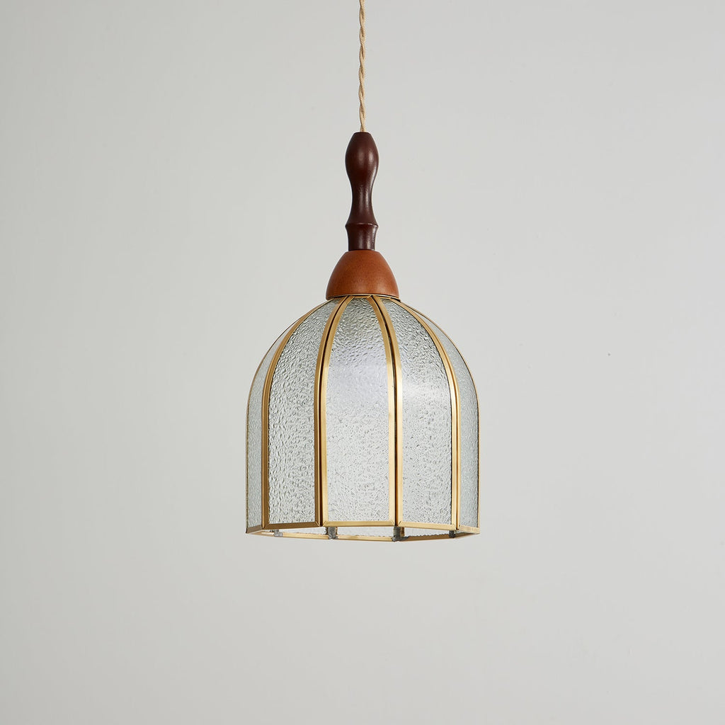 Lampada a sospensione in vetro colorato Tiffany