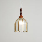 Lampada a sospensione in vetro colorato Tiffany
