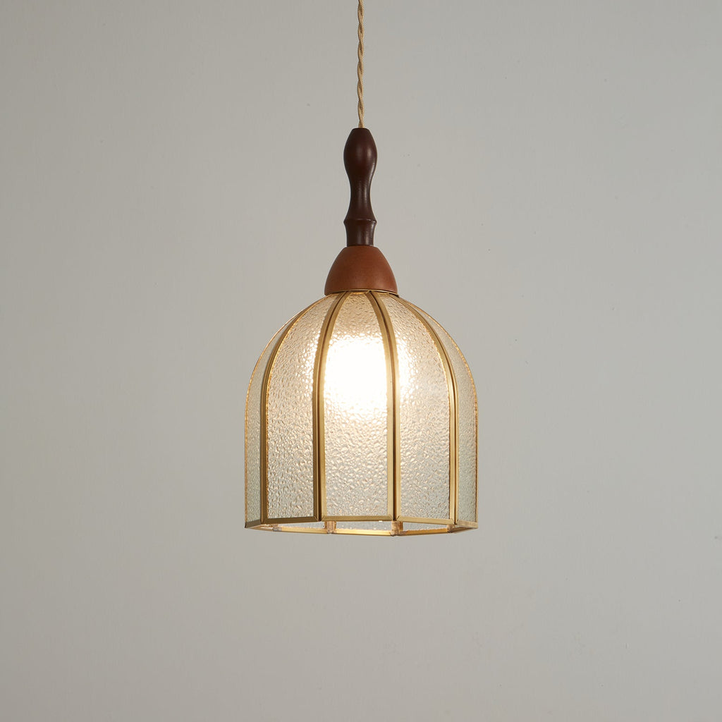 Lampada a sospensione in vetro colorato Tiffany