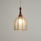 Lampada a sospensione in vetro colorato Tiffany
