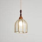 Lampada a sospensione in vetro colorato Tiffany