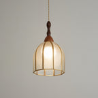 Lampada a sospensione in vetro colorato Tiffany