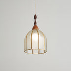 Lampada a sospensione in vetro colorato Tiffany