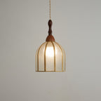 Lampada a sospensione in vetro colorato Tiffany