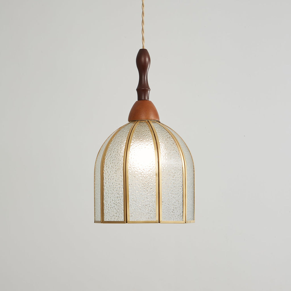 Lampada a sospensione in vetro colorato Tiffany