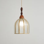 Lampada a sospensione in vetro colorato Tiffany