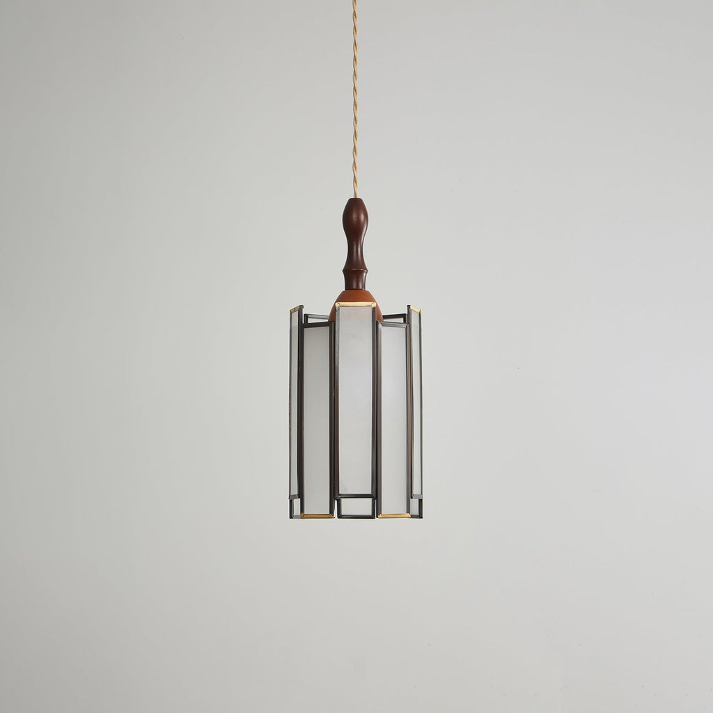 Lampada a sospensione in vetro colorato Tiffany