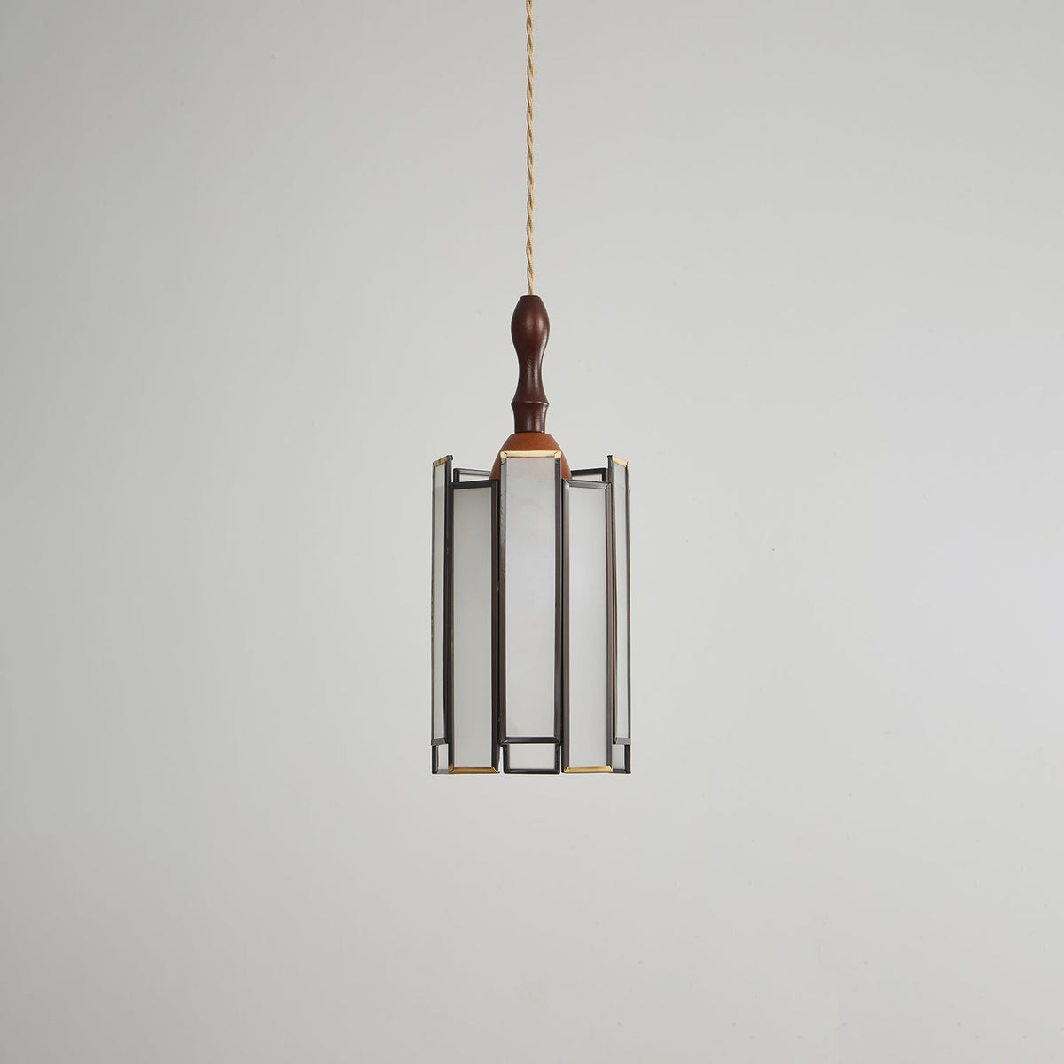 Lampada a sospensione in vetro colorato Tiffany