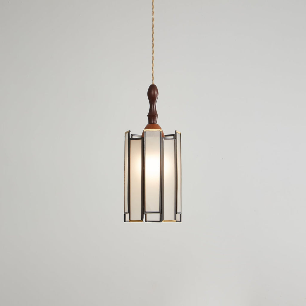 Lampada a sospensione in vetro colorato Tiffany