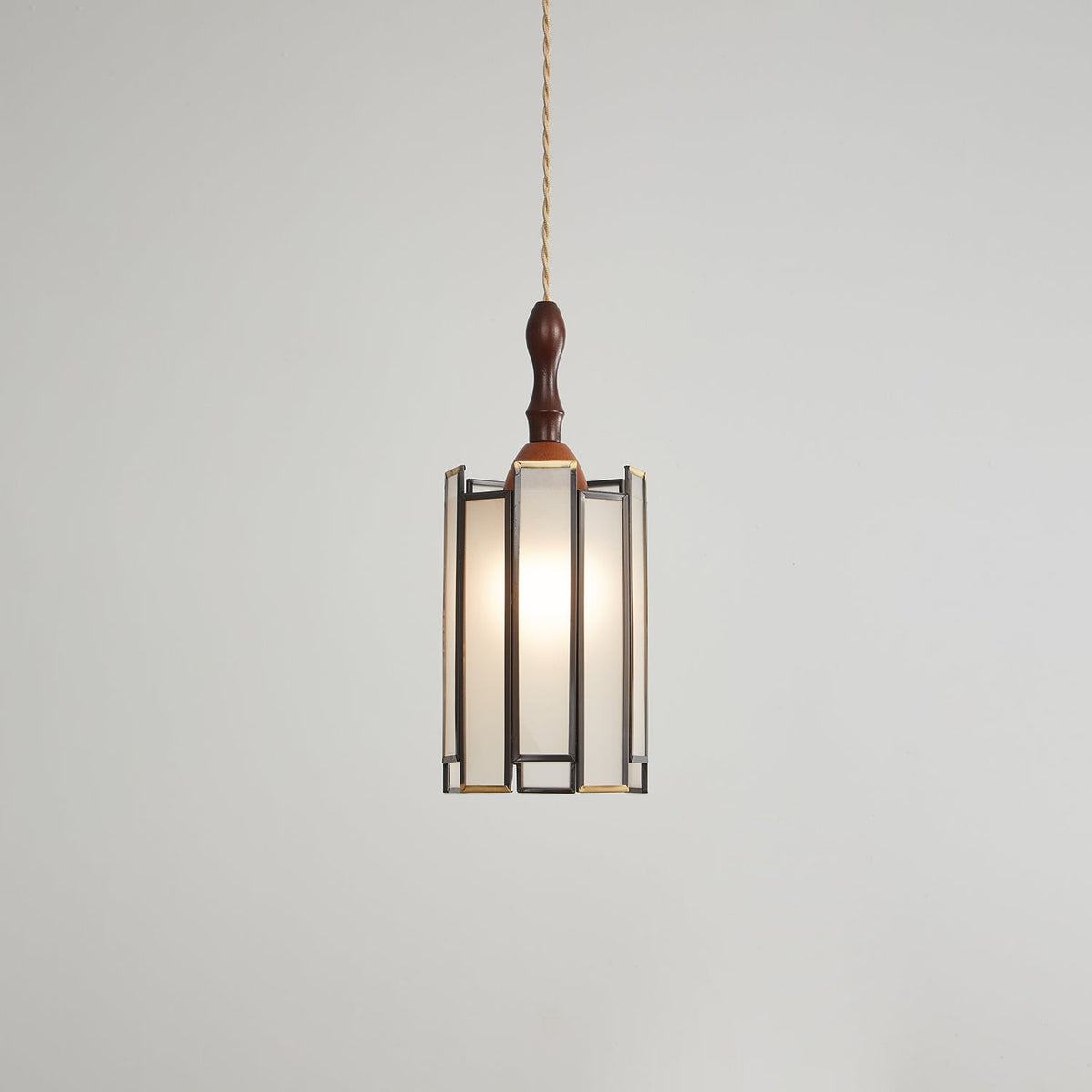 Lampada a sospensione in vetro colorato Tiffany