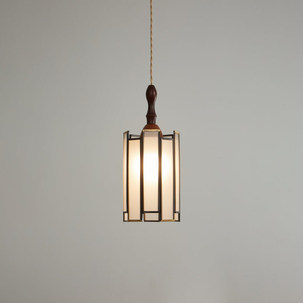 Lampada a sospensione in vetro colorato Tiffany