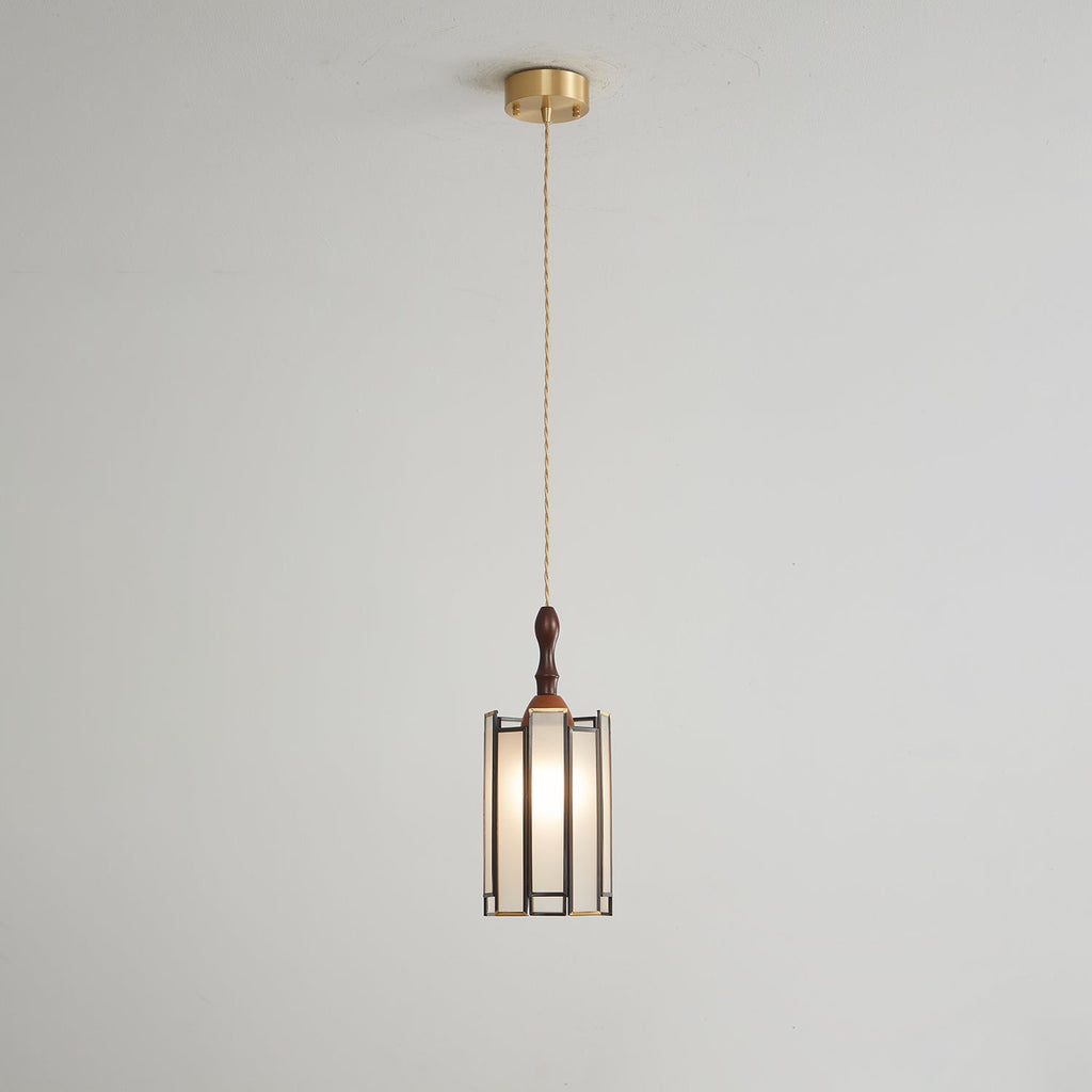 Lampada a sospensione in vetro colorato Tiffany
