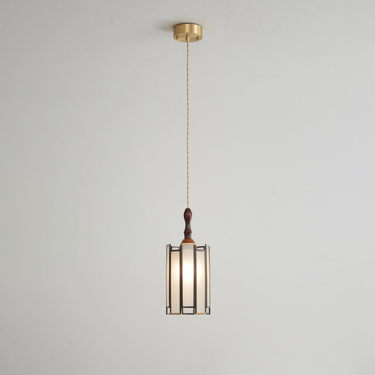 Lampada a sospensione in vetro colorato Tiffany