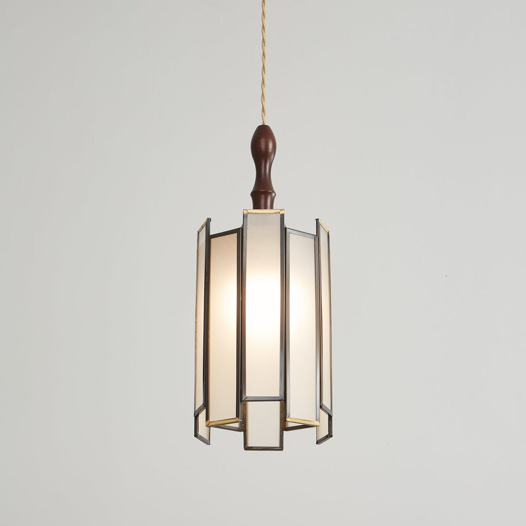 Lampada a sospensione in vetro colorato Tiffany