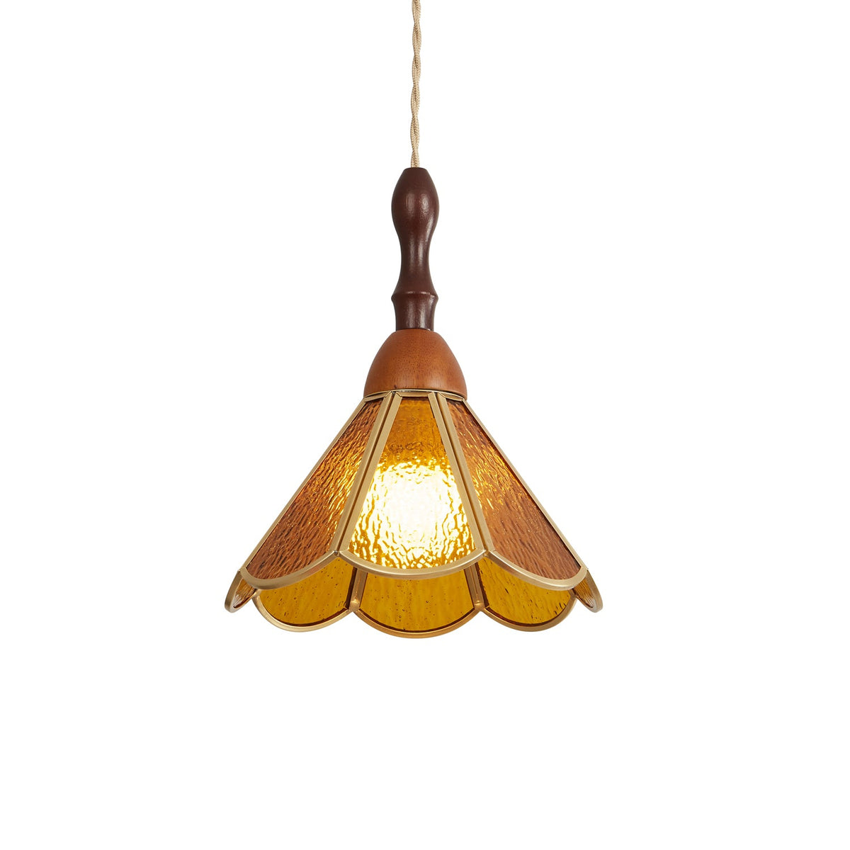 Lampada a sospensione in vetro colorato Tiffany