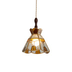 Lampada a sospensione in vetro colorato Tiffany