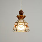 Lampada a sospensione in vetro colorato Tiffany