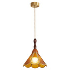 Lampada a sospensione in vetro colorato Tiffany