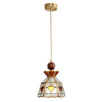 Lampada a sospensione in vetro colorato Tiffany